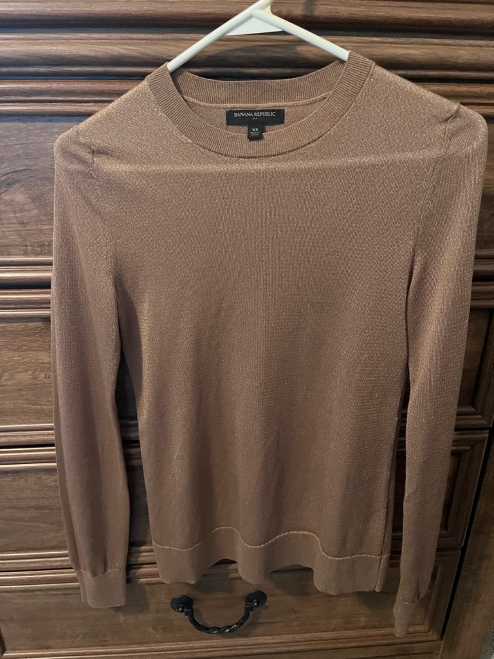 Banana Republic Shimmery Brown Crewneck Sweater